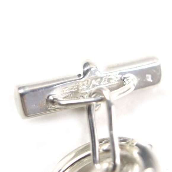 Hermes Vintage Glenan 925 Cufflinks Button Cufflinks Silver Made